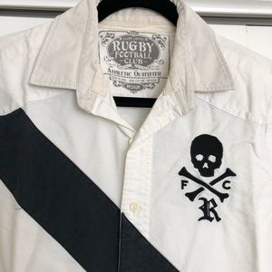 Used Rugby Casual Shirt Medium White